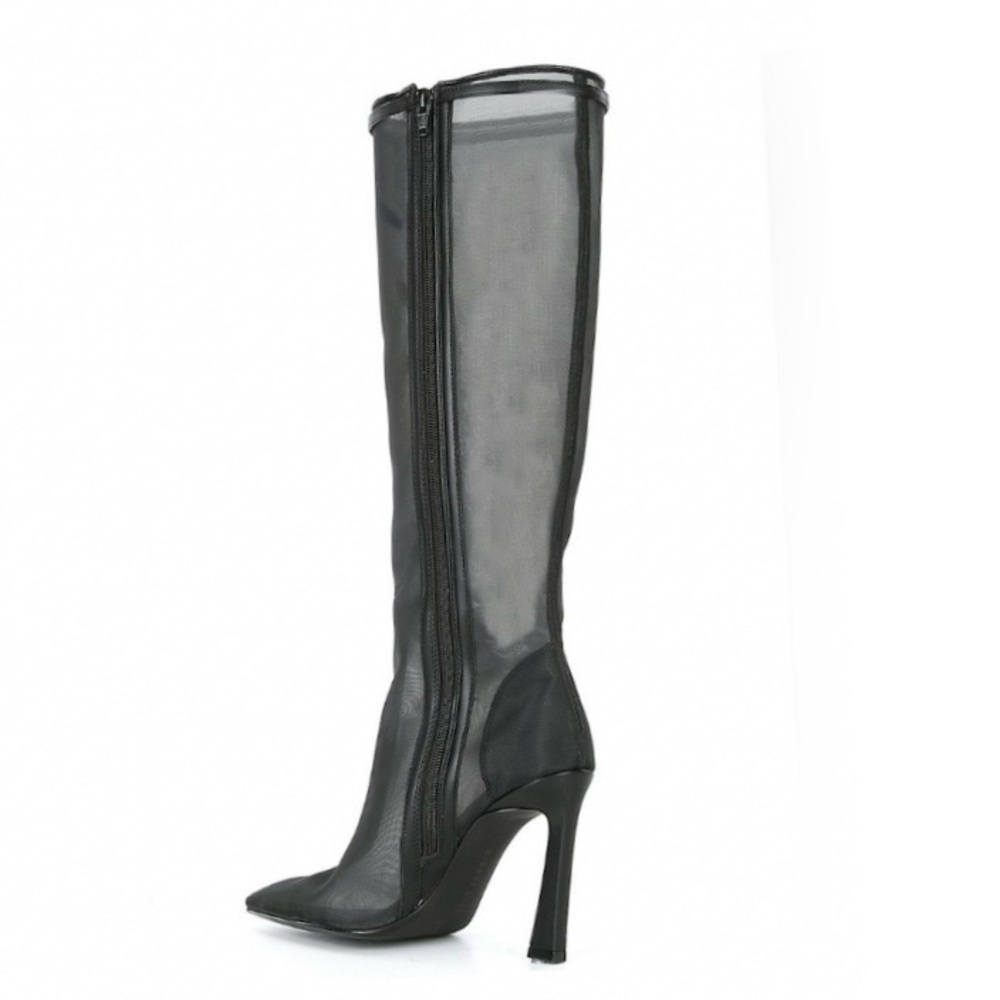 Gianni Bini Mesh Stiletto Tall Boots - Picture 3 of 10